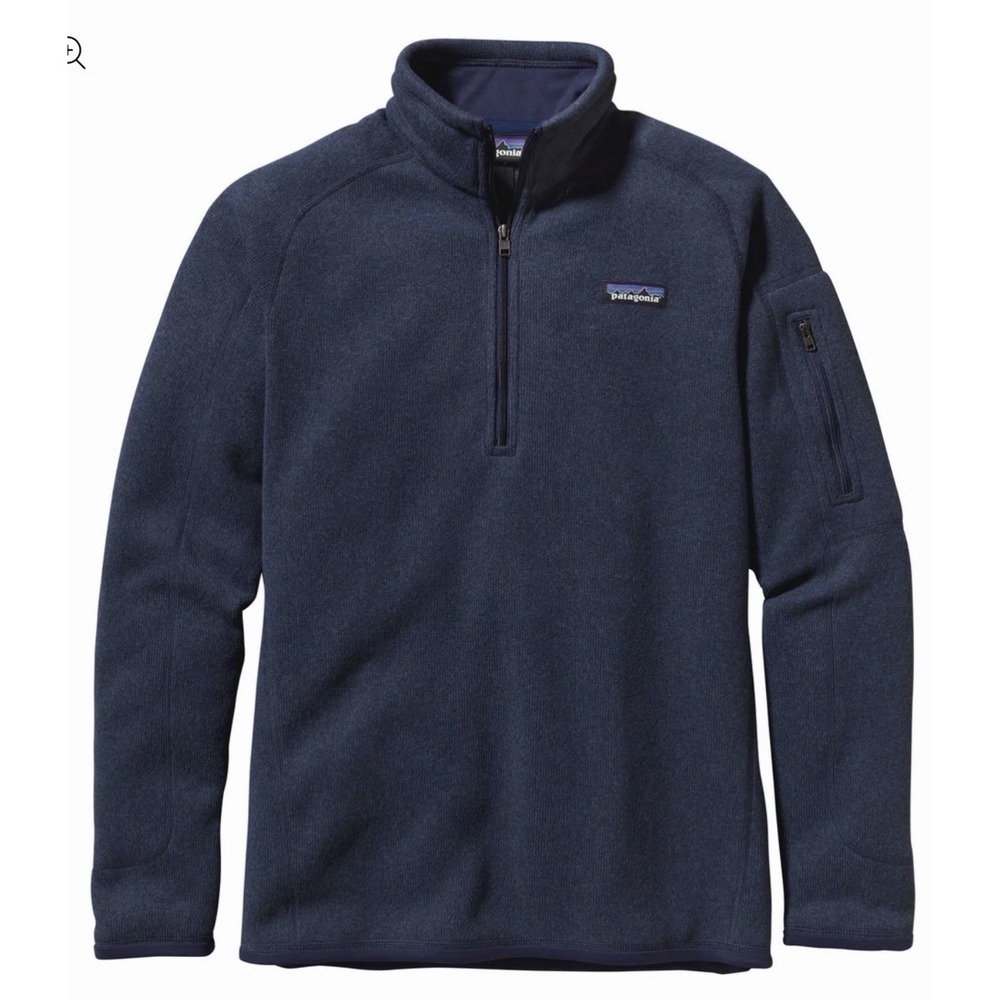 Patagonia Women's Large Better Sweater 1/4 Zip Pullover Fleece Jacket Navy Blue